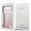 Калъф за iPhone 17 Air – с MagSafe – Guess (GUHMP17MHGTMLCGP) IML Gradient Triangle Logo – Розов