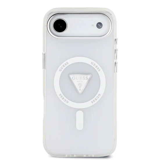 Калъф за iPhone 17 Air – с MagSafe – Guess (GUHMP17MHGTMLCGT) IML Gradient Triangle Logo – Прозрачен