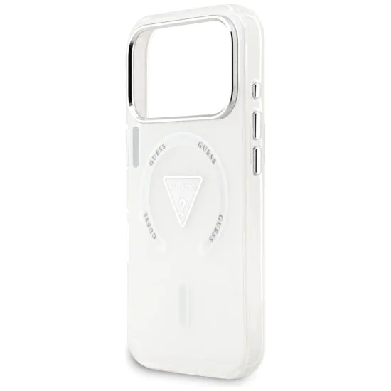 Калъф за iPhone 17 Pro – с MagSafe – Guess (GUHMP17LHGTMLCGT) IML Gradient Triangle Logo – Прозрачен