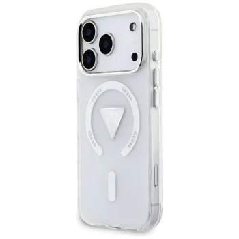 Калъф за iPhone 17 Pro – с MagSafe – Guess (GUHMP17LHGTMLCGT) IML Gradient Triangle Logo – Прозрачен