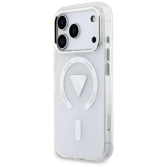 Калъф за iPhone 17 Pro – с MagSafe – Guess (GUHMP17LHGTMLCGT) IML Gradient Triangle Logo – Прозрачен