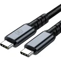Кабел за данни / зареждане – 3mk Hyper N-Series – Thunderbolt 4, 48V/5A, 40Gb/s, 240W, 8K@60Hz, 1m – Черен