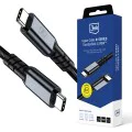 Кабел за данни / зареждане – 3mk Hyper N-Series – Thunderbolt 4, 48V/5A, 40Gb/s, 240W, 8K@60Hz, 1m – Черен