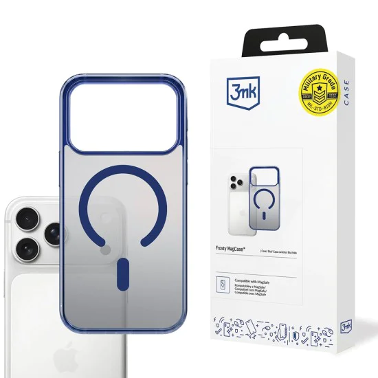 Калъф за iPhone 17 Pro - 3mk - Frosty MagCase - Син