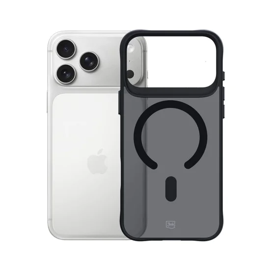 Калъф за iPhone 17 Pro - 3mk - Опушен MagCase - Черен