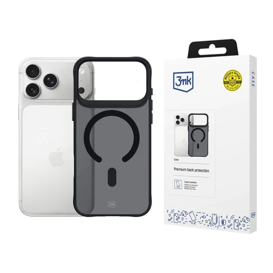 Магнитен калъф за iPhone 17 Pro Max - 3mk Smoke MagCase - Черно