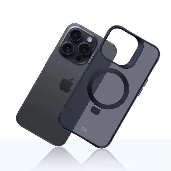 Калъф за iPhone 16 Pro Max - 3mk - Smoke Case Mag&Stand - Черен
