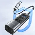 Докинг станция 5 в 1 – Yesido HB20 – USB/Type-C → 4× USB + USB-C, PD100W, fast charge, 5Gbps – Сив