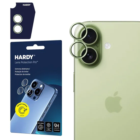 Протектор - Камера за iPhone 17 - 3mk - Hardy Lens Protection Pro - Светло Зелен
