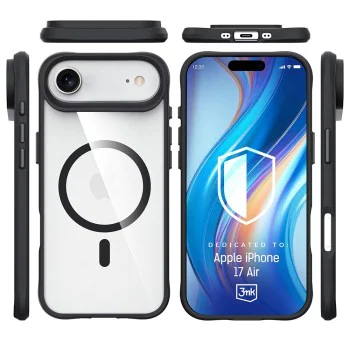 Калъф за iPhone 17 Air - 3mk - Satin Armor MagCase - Черен