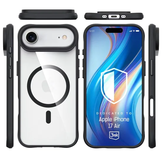 Калъф за iPhone 17 Air - 3mk - Satin Armor MagCase - Черен