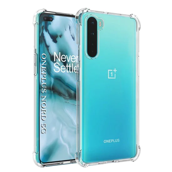 Калъф за OnePlus Nord 5G - Удароустойчив прозрачен Удароустойчив прозрачен силикон - прозрачен