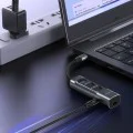 Докинг станция 5 в 1 – Yesido HB24 – Type-C → 3× USB + USB-C + Mini DP, PD100W, 4K@30Hz, 5Gbps – Сив
