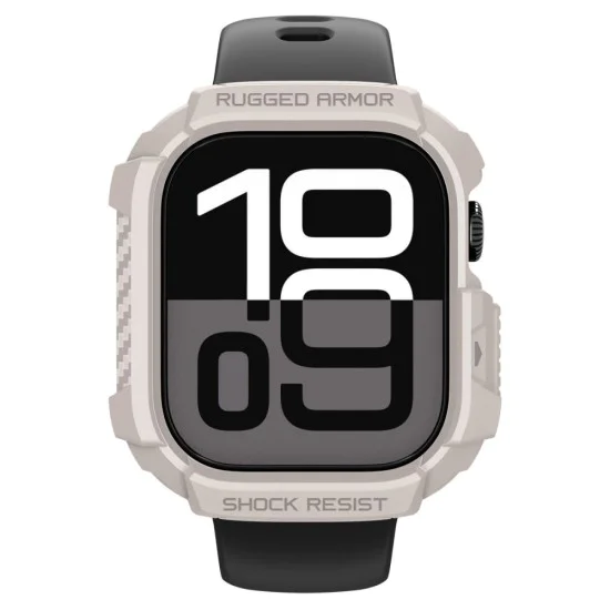 Калъф за Apple Watch 10 / Watch 11 42mm – Spigen Rugged Armor V2 – Пясъчен