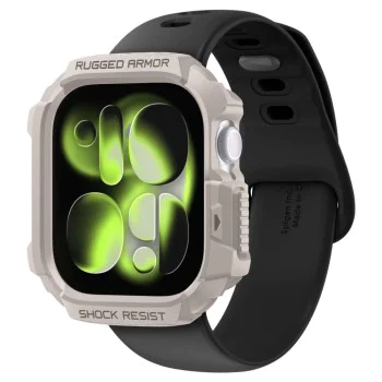 Калъф за Apple Watch 10 / Watch 11 42mm – Spigen Rugged Armor V2 – Пясъчен
