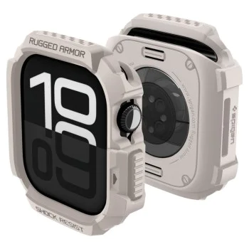 Калъф за Apple Watch 10 / Watch 11 42mm – Spigen Rugged Armor V2 – Пясъчен