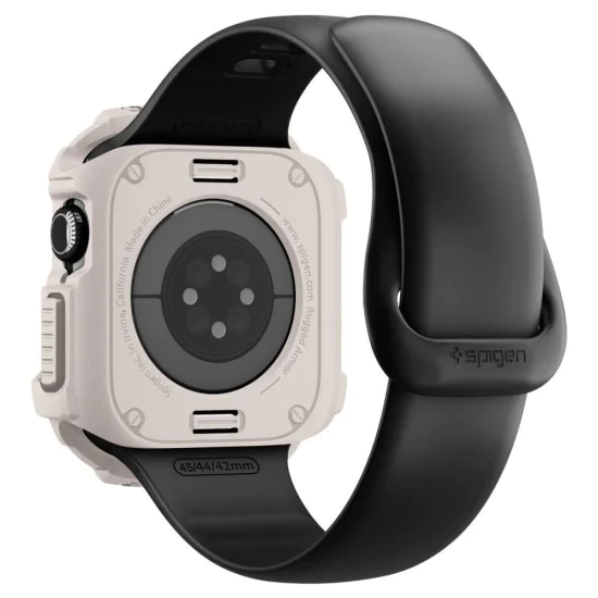 Калъф за Apple Watch 10 / Watch 11 42mm – Spigen Rugged Armor V2 – Пясъчен
