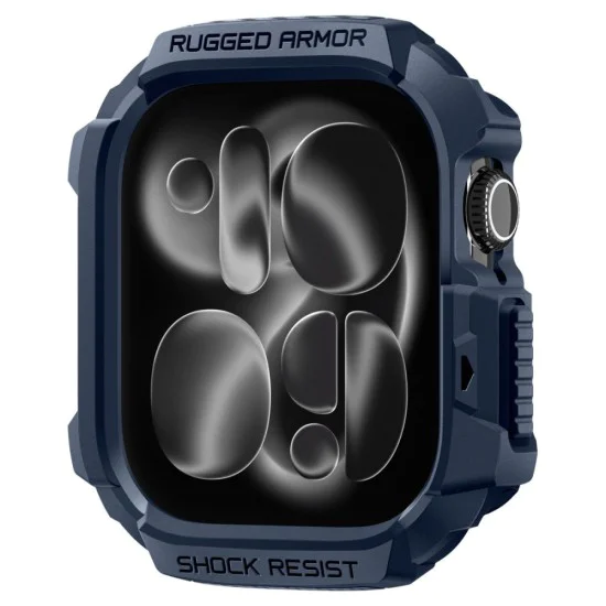 Калъф за Apple Watch 10 / Watch 11 42mm – Spigen Rugged Armor V2 – Тъмносин