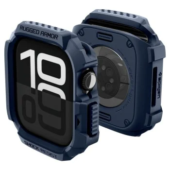 Калъф за Apple Watch 10 / Watch 11 42mm – Spigen Rugged Armor V2 – Тъмносин