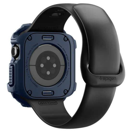 Калъф за Apple Watch 10 / Watch 11 42mm – Spigen Rugged Armor V2 – Тъмносин