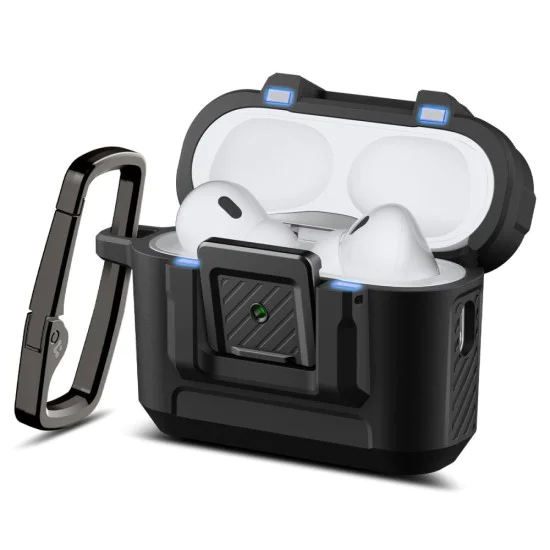 Калъф за Apple AirPods Pro 3 – Spigen Lock Fit – Матово черен