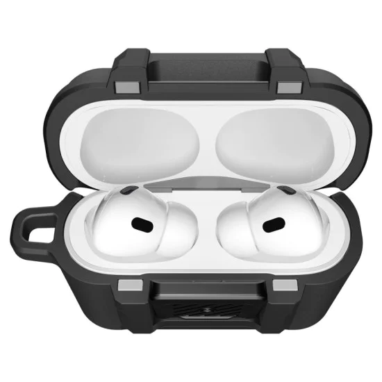 Калъф за Apple AirPods Pro 3 – Spigen Lock Fit – Матово черен