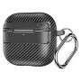 Калъф за AirPods 4 - CarbonFiber - черен