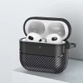 Калъф за AirPods 4 - CarbonFiber - черен