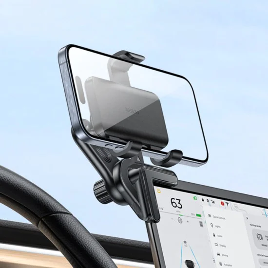Стойка за монитор – Yesido C250 – ъгъл на екран, 360°, щипка, анти-приплъзване, за телефони 4.7–6.8 – Черна