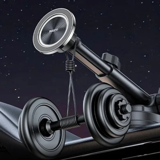 Стойка за автомобил – Yesido C179 – табло/стъкло, магнитен Star Ring дизайн, 360°, цинкова сплав – Черна