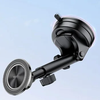 Стойка за автомобил – Yesido C179 – табло/стъкло, магнитен Star Ring дизайн, 360°, цинкова сплав – Черна