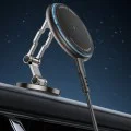 Стойка за автомобил с безжично зареждане – Yesido C306 – табло, анти-вибрация, цинкова сплав, 15W – Черна