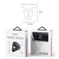 Магнитна Стойка за автомобил – Yesido Mini Car Holder (C214) – въздуховод, 360°, цинкова сплав, анти-плъзгаща – Черна