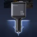 Автомобилно зарядно 4в1 – Yesido Y63 – 2× прибиращи кабели, LED светлина, fast charge 117W – Сиво