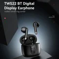 Безжични слушалки – Yesido Wireless Earbuds (TWS22) – Микрофон, Bluetooth V5.3, LED дисплей, тъч контрол, полу-в ухо, 400mAh – Черни