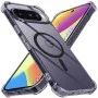 Калъф за Google Pixel 10 - Удароустойчив Прозрачен силикон MagSafe - Черен
