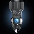 Автомобилно зарядно – Yesido Y60 – включен кабел Type-C → Lightning, 38W, multi-ports – Черно