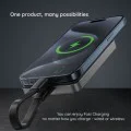 Външна батерия – Acefast (M12-10000) – магнитна, ултратънка, Type-C, 10000mAh, 38.7Wh, PD20W, LED индикатор – Черен