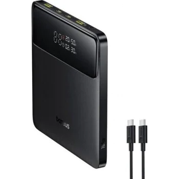 Външна батерия Baseus Blade H1 Lite (P10021604123-00) - 4 порта, 100W, 20.000mAh, дисплей - Черна