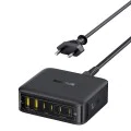 Зарядно устройство Baseus EnerFill FH21 (E0120T00) - 4x Type-C, 2x USB, 120W, GaN технология - Черно