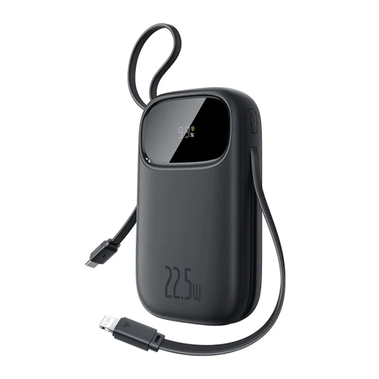 Външна батерия Baseus EnerFill FC31 (P10082106123-00) - USB, Type-C, с кабел, 22.5W, 10000mAh - Черна