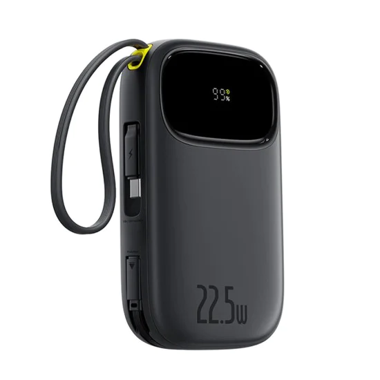 Външна батерия Baseus EnerFill FC31 (P10082106123-00) - USB, Type-C, с кабел, 22.5W, 10000mAh - Черна