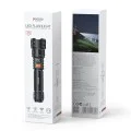 Фенер Yesido TC10 - Telescopic Zoom, White Laser LED, 5 режима, презареждаем, Digital Display, 4W, 800mAh - Черен