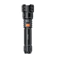 Фенер Yesido TC10 - Telescopic Zoom, White Laser LED, 5 режима, презареждаем, Digital Display, 4W, 800mAh - Черен