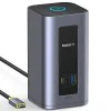 Докинг станция Baseus Nomos NU1 Air (B0114400) - 12 порта, 10Gbps, 100W PD, 4K дисплеи - Сива