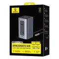 Докинг станция Baseus Nomos NU1 Air (B0114400) - 12 порта, 10Gbps, 100W PD, 4K дисплеи - Сива