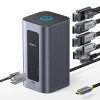Докинг станция Baseus Nomos NU1 Air (B0114400) - 12 порта, 10Gbps, 100W PD, 4K дисплеи - Сива