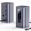 Докинг станция Baseus Spacemate Series 11in1 (B0112701) - троен 4K дисплей, 10Gbps, PD100W - Сива