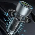 Автомобилно зарядно – Yesido Y49 – USB-A + Type-C, LED светлина, fast charge 30W – Сиво