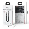Аудио кабел Yesido YAU82 - Bluetooth Car Player, USB към Jack 3.5mm, Coil Design, Nylon Braided, 1.4m - Черен
